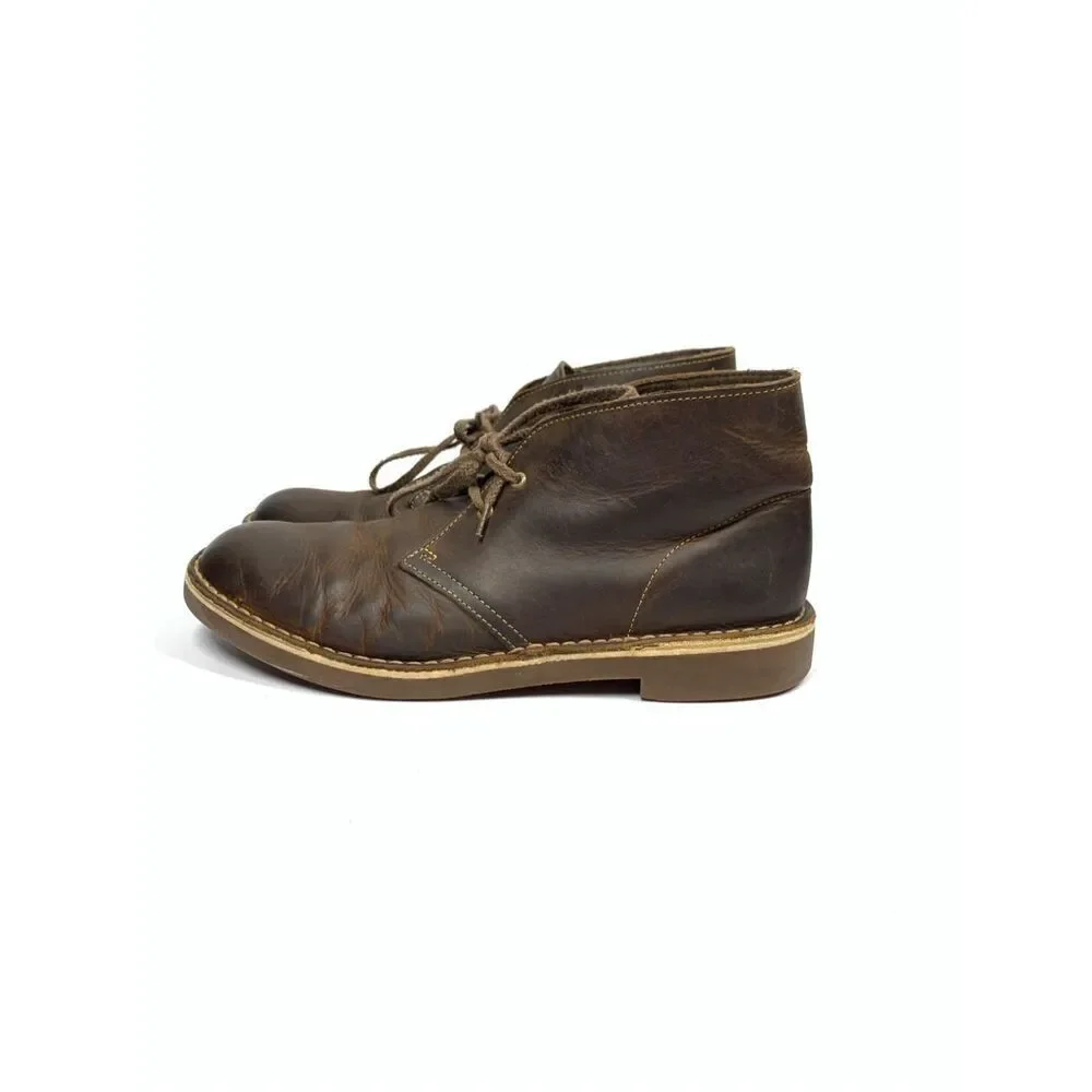 Clarks Bushacre 2 Dark Brown Leather Chukka Boots Size Mens Size 8.5